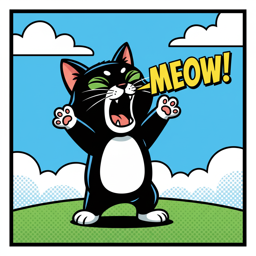 Bucky yelling for food