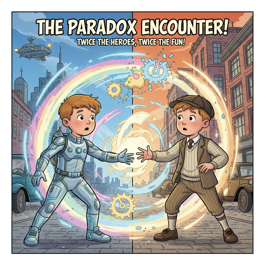 Oliver meeting his future self